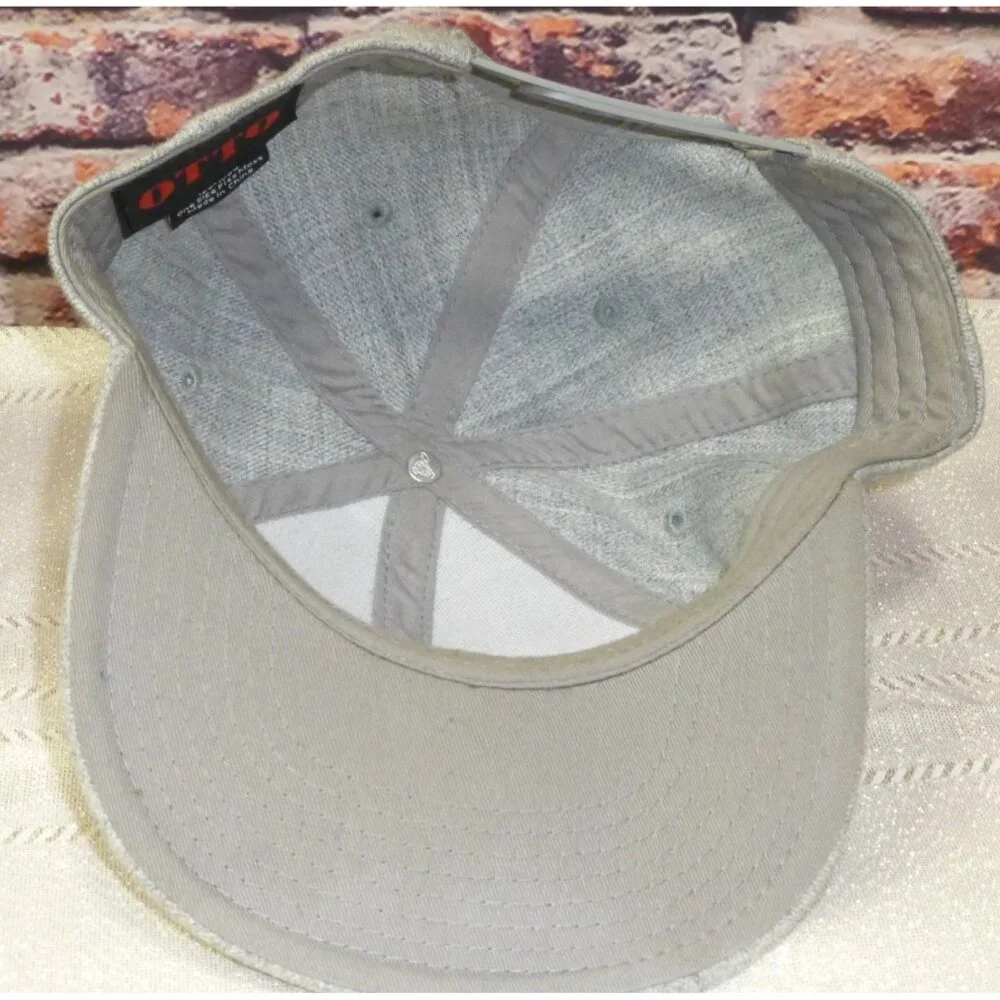 Golden Rhino Embroidered Grey Snapback Cap By Otto  One Size Fits Most - Picture 5 of 6